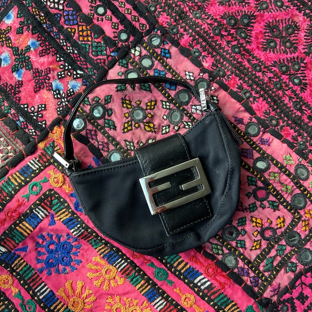 Black Neoprene Fendi croissant